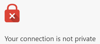 your connection is not private warning
